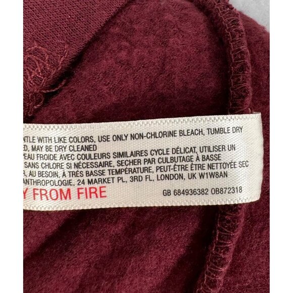 Anthropologie Saturday Sunday Emmett Tie Pants Jersey Maroon wide leg stretchy - Picture 10 of 11